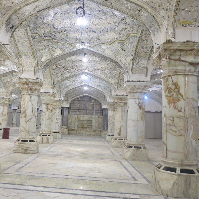 Pillars of the courtyard of Hazrat Zahra (PBUH) in the shrine of Hazrat Ali (AS)